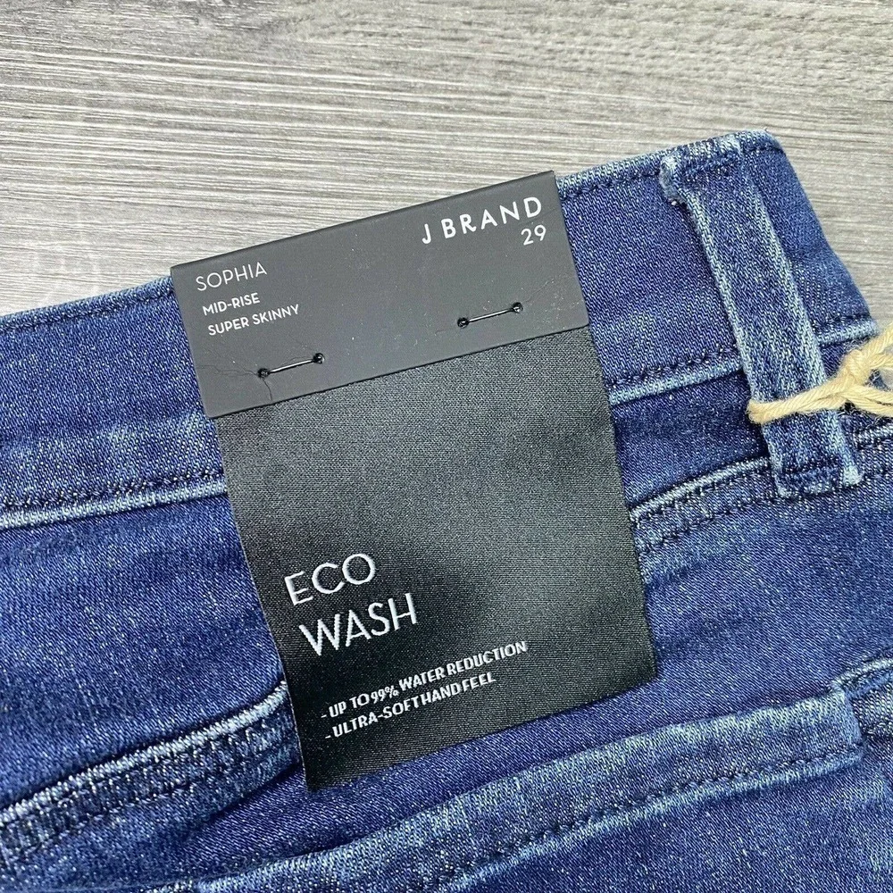 J Brand Women's Eco Wash Sophia Mid-Rise Super Skinny Limitless Jeans sz 29 NWT